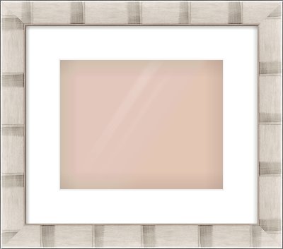 Silver Flat Frame for 10 × 8in artwork, with Smooth White Single Mount