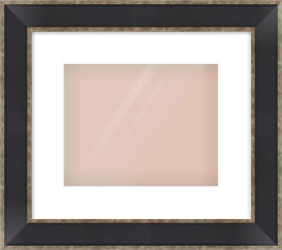 Black & Champagne Silver Bevel Frame for 10 × 8in artwork, with Smooth White Single Mount