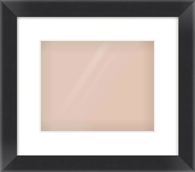 Black Flat Frame for 10 × 8in artwork, with Smooth White Single Mount