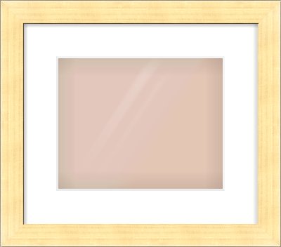 Gold Face, Black Sides Flat Frame for 10 × 8in artwork, with Smooth White Single Mount