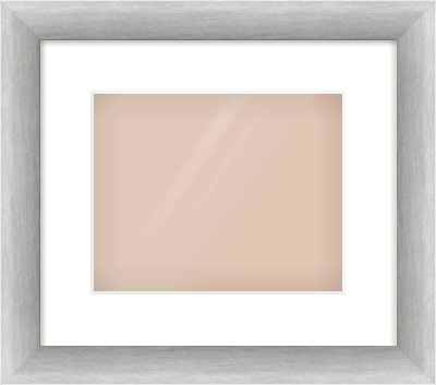 Silver Cushion Frame for 10 × 8in artwork, with Smooth White Single Mount