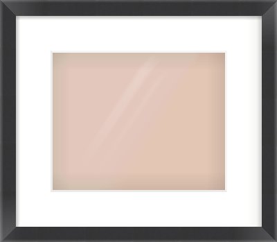 Brushed Black Flat Frame for 10 × 8in artwork, with Smooth White Single Mount