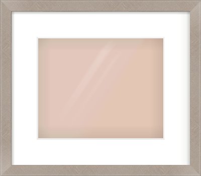 Silver & Black Sided Flat Frame for 10 × 8in artwork, with Smooth White Single Mount