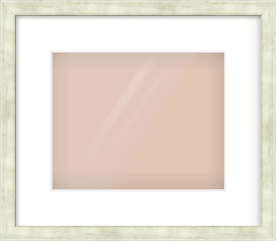 Champagne Flat Frame for 10 × 8in artwork, with Smooth White Single Mount