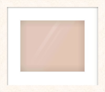 Ivory Flat Frame for 10 × 8in artwork, with Smooth White Single Mount