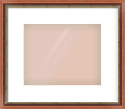 Brown Spoon Frame for 10 × 8in artwork, with Smooth White Single Mount