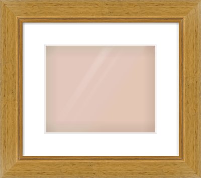 Gold Flat Frame for 10 × 8in artwork, with Smooth White Single Mount