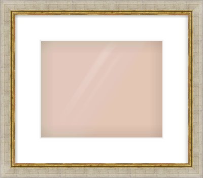 Silver Foil Flat Frame for 10 × 8in artwork, with Smooth White Single Mount