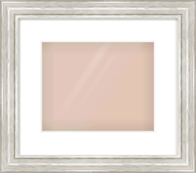 Silver Scoop Frame for 10 × 8in artwork, with Smooth White Single Mount