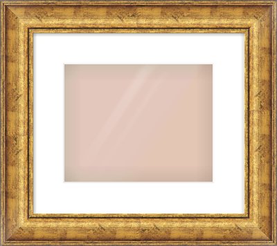 Gold Dome Frame for 10 × 8in artwork, with Smooth White Single Mount