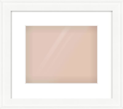 White Scoop Frame for 10 × 8in artwork, with Smooth White Single Mount