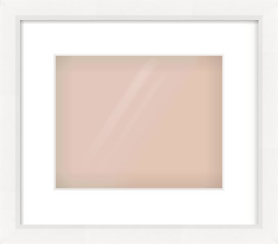 White Beveled Frame for 10 × 8in artwork, with Smooth White Single Mount