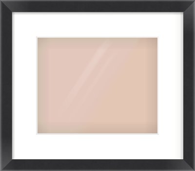 Black Flat Frame for 10 × 8in artwork, with Smooth White Single Mount