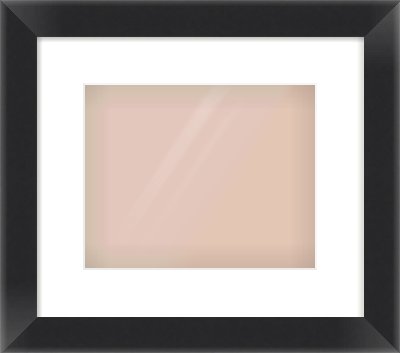 Black Flat Frame for 10 × 8in artwork, with Smooth White Single Mount