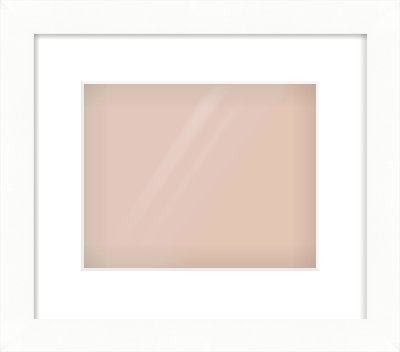 White Bevel Frame for 10 × 8in artwork, with Smooth White Single Mount