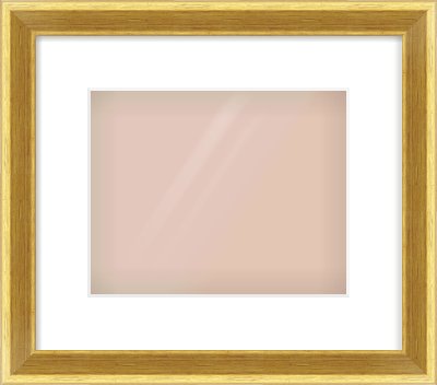Gold Cushion Frame for 10 × 8in artwork, with Smooth White Single Mount