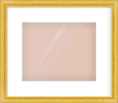 Gold Cushion Frame for 10 × 8in artwork, with Smooth White Single Mount