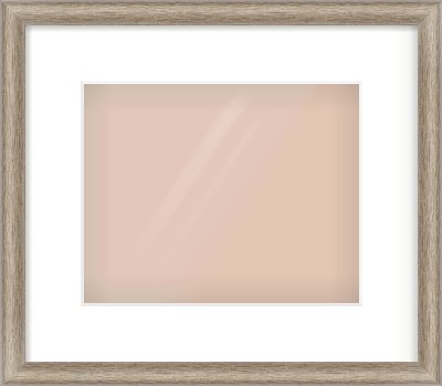 Silver Cushion Frame for 10 × 8in artwork, with Smooth White Single Mount