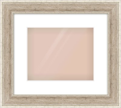 Silver Flat Frame for 10 × 8in artwork, with Smooth White Single Mount
