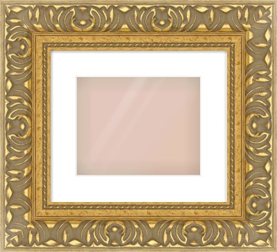 Gold Reverse Frame for 10 × 8in artwork, with Smooth White Single Mount