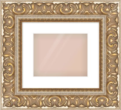 Silver / Gold Reverse Frame for 10 × 8in artwork, with Smooth White Single Mount