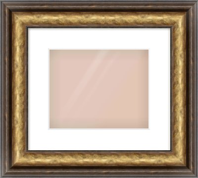 Gold Spoon Frame for 10 × 8in artwork, with Smooth White Single Mount