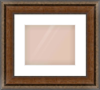 Walnut / Pewter Spoon Frame for 10 × 8in artwork, with Smooth White Single Mount