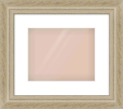 Ivory Scoop Frame for 10 × 8in artwork, with Smooth White Single Mount