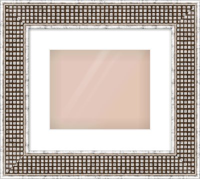 Silver Flat Frame for 10 × 8in artwork, with Smooth White Single Mount