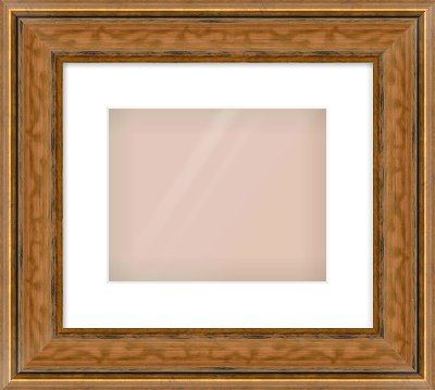 Gold Scoop Frame for 10 × 8in artwork, with Smooth White Single Mount