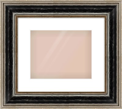Black & Champagne Silver Spoon Frame for 10 × 8in artwork, with Smooth White Single Mount