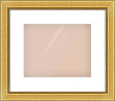 Gold Spoon Frame for 10 × 8in artwork, with Smooth White Single Mount