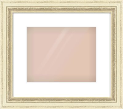 Ivory Distressed Frame for 10 × 8in artwork, with Smooth White Single Mount