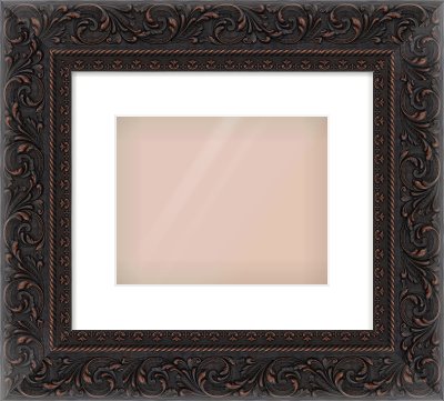 Black Reverse Frame for 10 × 8in artwork, with Smooth White Single Mount