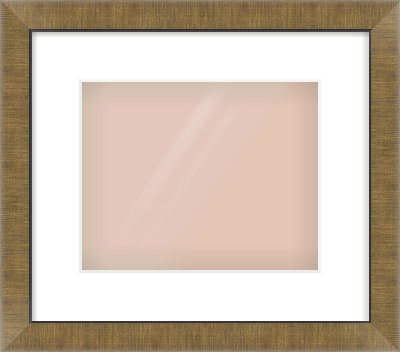 Bronze Flat Frame for 10 × 8in artwork, with Smooth White Single Mount