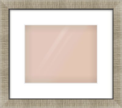 Silver & Black Sided Flat Frame for 10 × 8in artwork, with Smooth White Single Mount