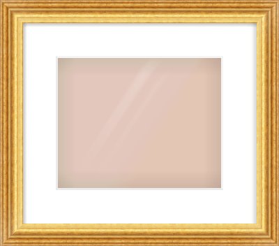 Gold Reverse Frame for 10 × 8in artwork, with Smooth White Single Mount