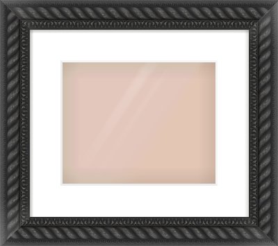 Black/Gold Dome Frame for 10 × 8in artwork, with Smooth White Single Mount