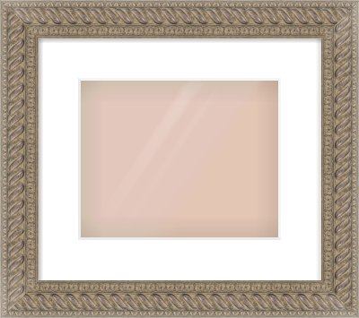 Silver Dome Frame for 10 × 8in artwork, with Smooth White Single Mount