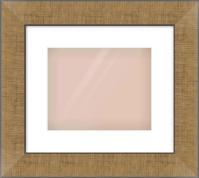 Bronze Flat Frame for 10 × 8in artwork, with Smooth White Single Mount