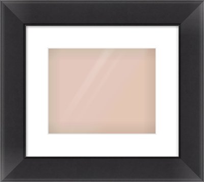 Black Flat Frame for 10 × 8in artwork, with Smooth White Single Mount