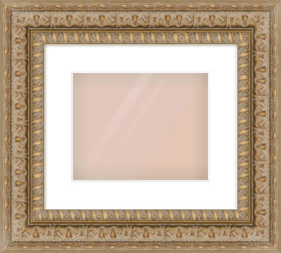 Gold Reverse Frame for 10 × 8in artwork, with Smooth White Single Mount