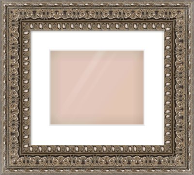 Silver Reverse Frame for 10 × 8in artwork, with Smooth White Single Mount