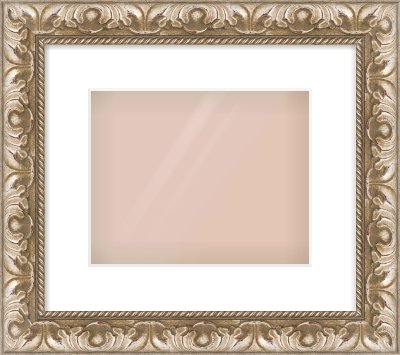Silver Scoop Frame for 10 × 8in artwork, with Smooth White Single Mount