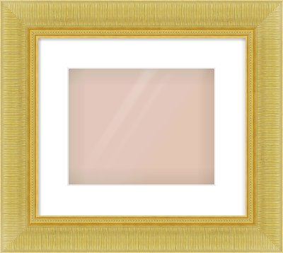 Gold Reverse Frame for 10 × 8in artwork, with Smooth White Single Mount