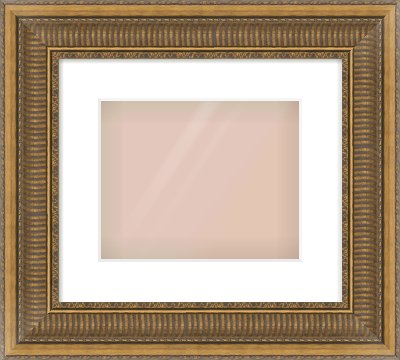Gold Scoop Frame for 10 × 8in artwork, with Smooth White Single Mount
