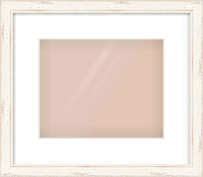 White Scoop Frame for 10 × 8in artwork, with Smooth White Single Mount
