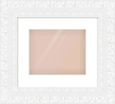 White Reverse Frame for 10 × 8in artwork, with Smooth White Single Mount