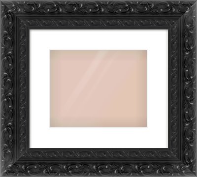 Black Reverse Frame for 10 × 8in artwork, with Smooth White Single Mount