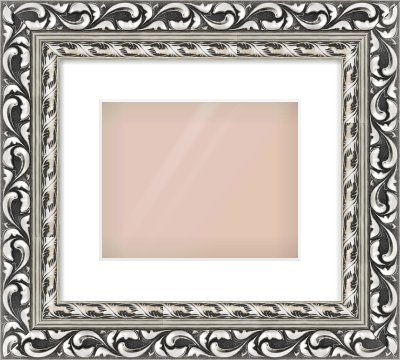Silver Reverse Frame for 10 × 8in artwork, with Smooth White Single Mount